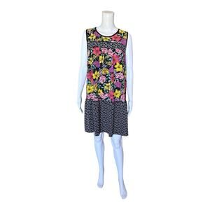 SPENSE Womens Size 14 Sleeveless Floral Tropical Print Tank Shift Dress
